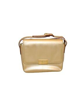 St. John Leather Gold Vintage Shoulder Bag
